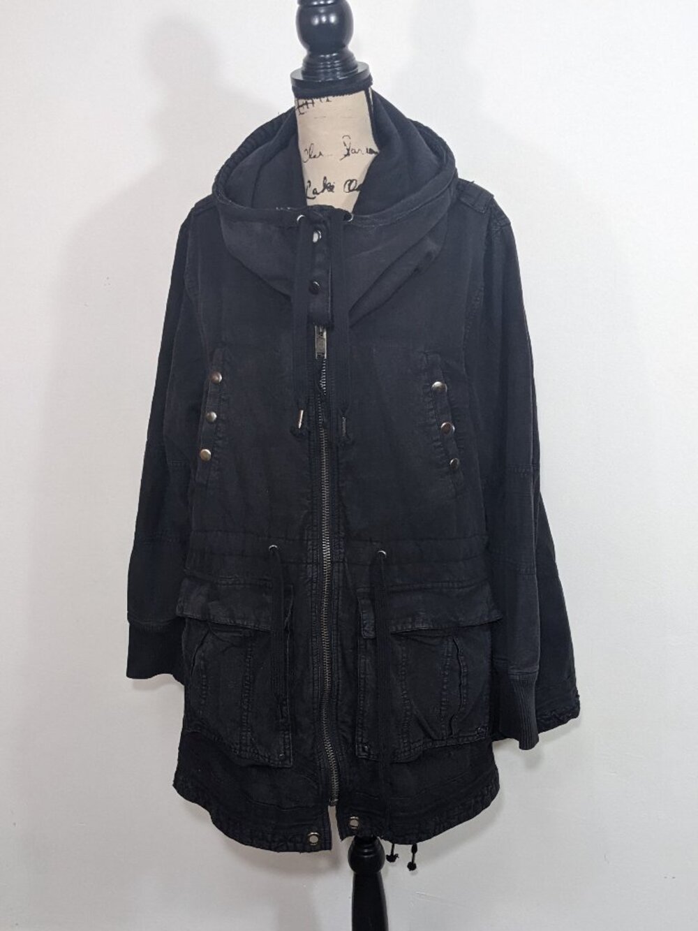 Free People We The Free Surplus Future Parka Jacket Black Size XL - Picture 3 of 16